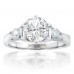 1.45 CT Women's Round Cut Diamond Engagement Ring 
